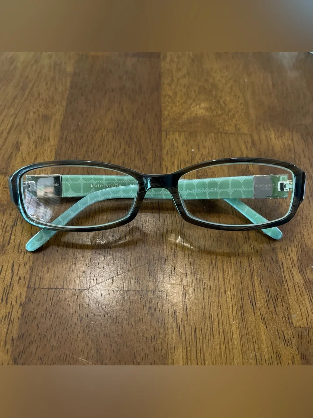 Kate Spade Florence 0JDJ Brown Green Rectangle Eyeglasses Plastic Frame 130 RX